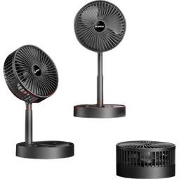 电风扇家用桌面风扇新款折叠伸缩台扇USB小风扇便携学生宿舍制冷轻音风扇 【直插款】-黑色绿色随机发