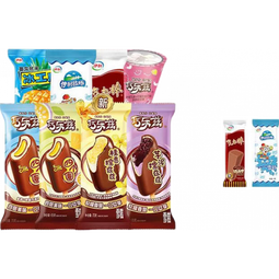 伊利冰淇淋巧乐兹新品雪糕四个圈大布丁奶油冰激凌冰棍 含赠共40支