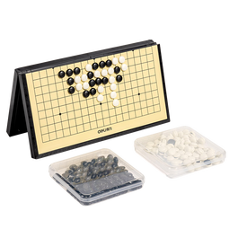 得力（deli）围棋套装学生五子棋磁石围棋成人儿童桌游开学礼物大号围棋露营