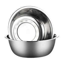 不锈钢盆大盆沿多用盆洗菜盆厨房大号和面盆家用洗脸洗衣料理盆 36cm 不锈钢 加宽盆沿