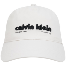 Calvin KleinJeans【520礼物】情侣美式潮流ck刺绣纯棉休闲运动棒球帽 YAA-月光白 均码