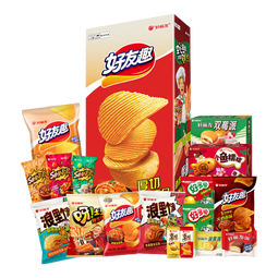 好丽友巨型零食大礼箱1.8kg大礼包膨化糕点儿童休闲零食圣诞节送礼物 【超大超实惠】零食礼箱1.8kg