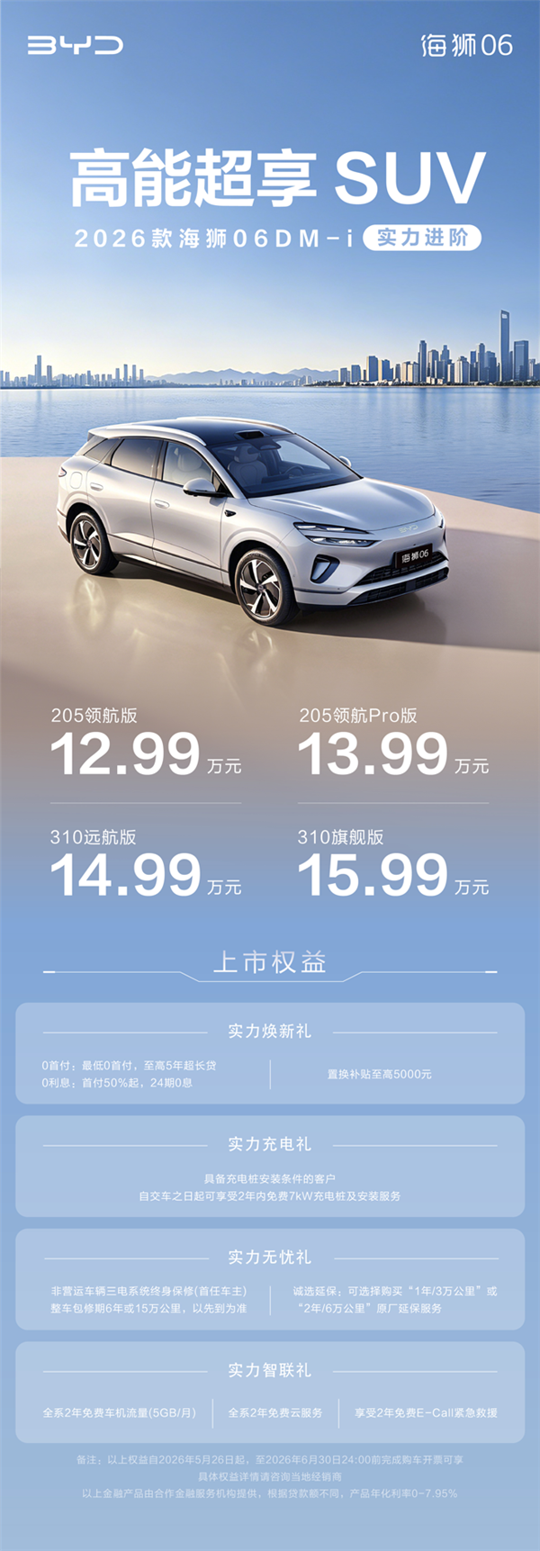 综合续航超1800km!2026款比亚迪海狮06DM-i上市:12.99万起