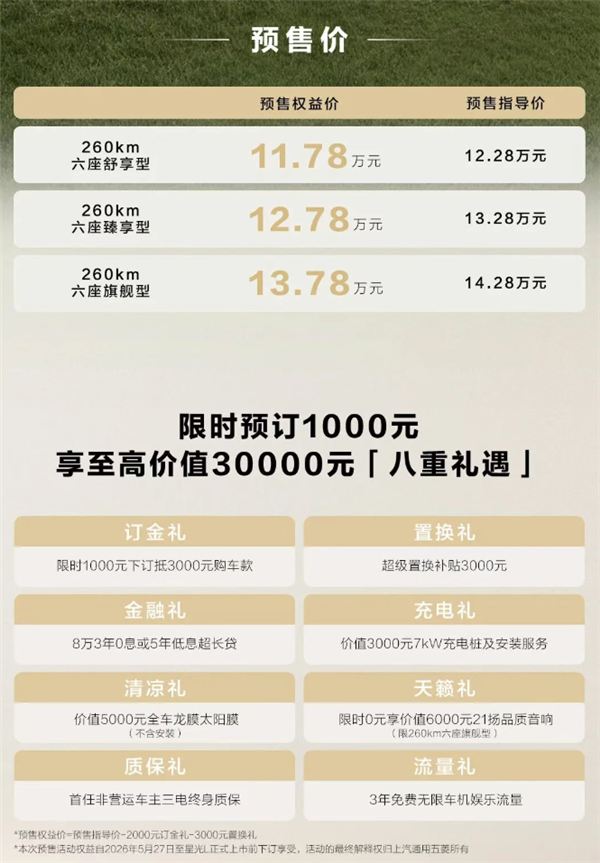 五菱再造亲民大车!六座插电混动SUV星光L预售:11.78万起