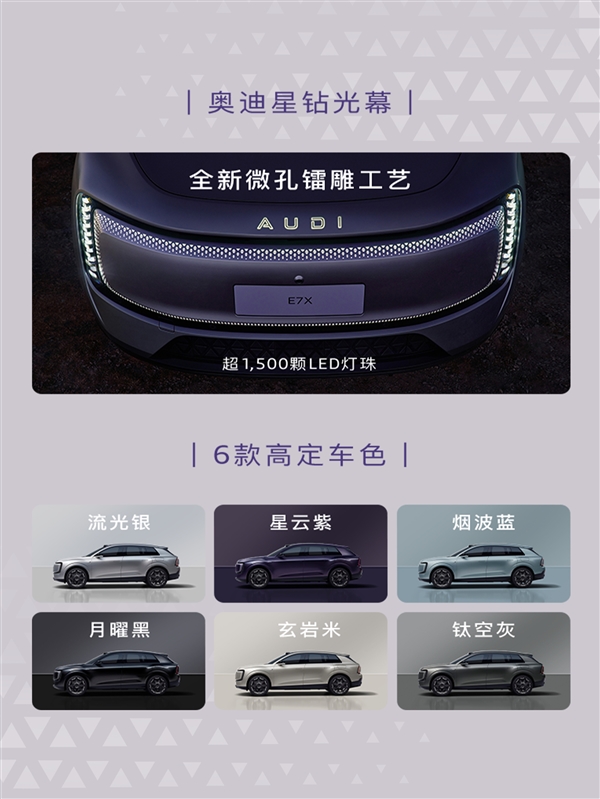 26.98万起 上汽奥迪E7X上市：起步100度电能跑705km