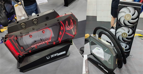 索泰展示两款RTX 5080液冷原型显卡：分体水冷头版与360mm AIO版亮相