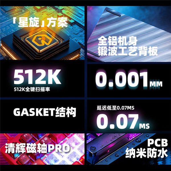 艾石头新款磁轴键盘上市394元起售:搭载自研星旋磁轴 触发精度提升至0.001mm