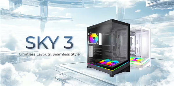299元!君主科技SKY 3机箱国行上市:兼容全规格主板及背插方案 显卡最大可容445mm