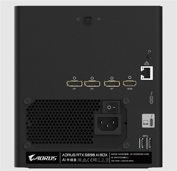 技嘉推出外置显卡坞AI BOX：拥有超3000AI TOPS算力 支持Thunderbolt 5连接