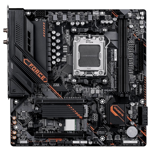 技嘉推出入门级B840M FORCE WIFI6E主板:保留X3D Turbo与DDR5高阶调校