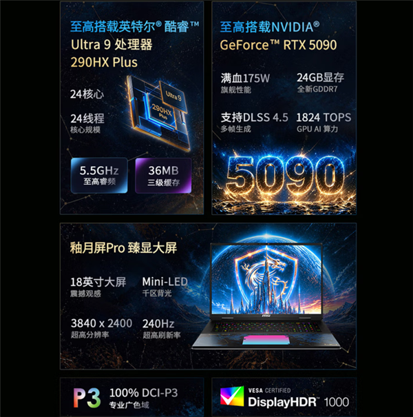 55999元！微星泰坦18 Ultra龙魂典藏版2026上架预约
