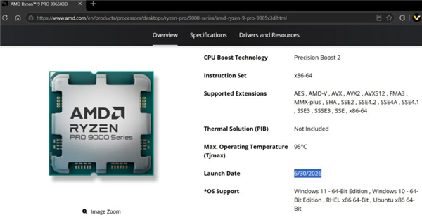 3D V-Cache首进桌面商用平台!技嘉确认X870主板支持锐龙9 PRO 9965X3D