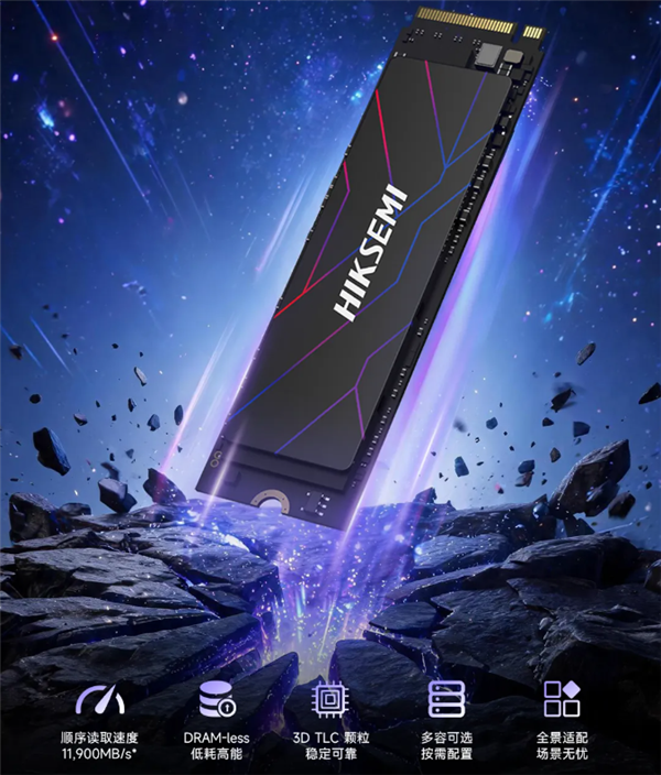 海康存储预热C5000ECO PCIe5.0 SSD:顺序读取最高11.9GB/s
