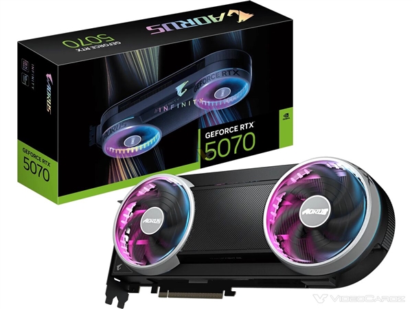 超频碾压公版!技嘉RTX 5070 INFINITY完整规格出炉:6144核心+28Gbps显存