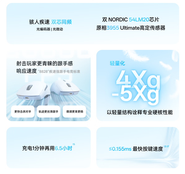 充电1分钟可用6.5小时 雷柏VT9s Air MAX V2鼠标发布 399元
