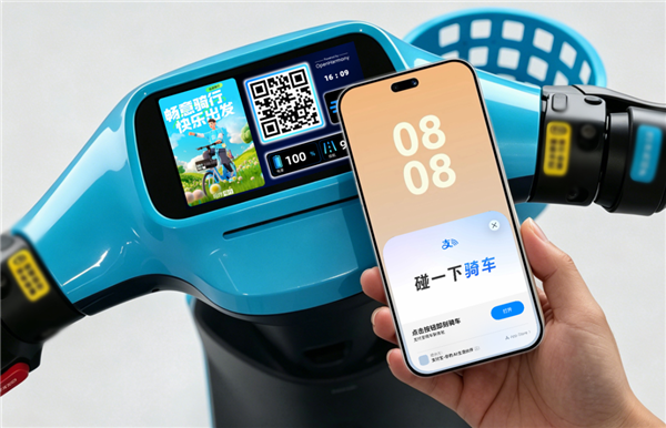 哈啰电单车用上开源鸿蒙系统+海思模组：NFC碰一碰开锁、车机自带导航