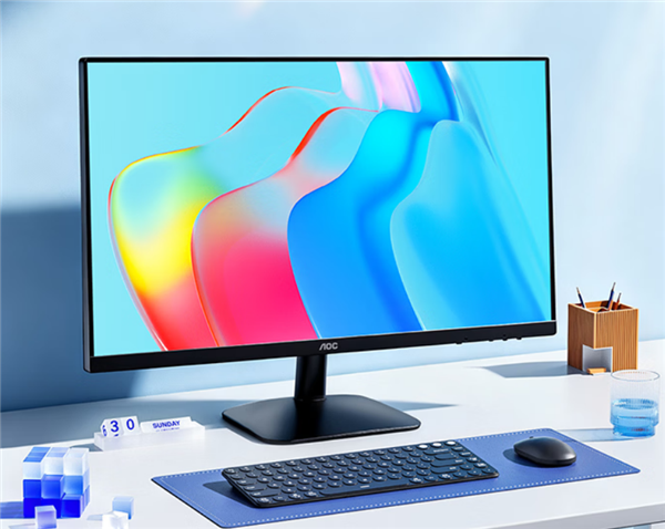 AOC新款23.8寸显示器到手449元:144Hz VA面板、支持低蓝光模式