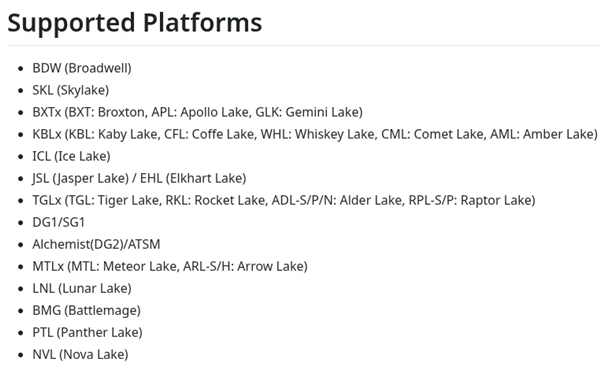英特尔新驱动曝光Nova Lake新能力：AV1/HEVC/AVC编码全支持