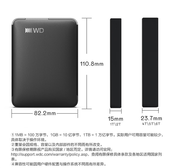 西部数据Elements USB-C版移动硬盘开卖!819元起