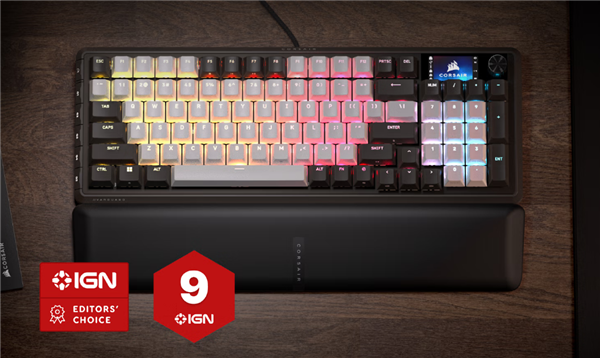 内置LCD屏！美商海盗船VANGUARD PRO 96键盘售价1699元