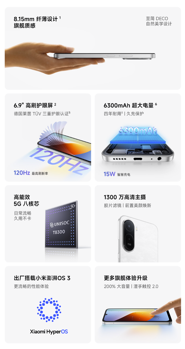999元起!小米REDMI 17 5G上市:6.9英寸高刷屏、7500mAh大电池