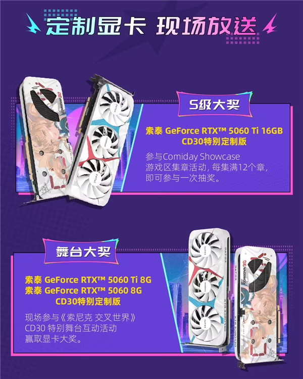 二次元狂喜!索泰CD30联名RTX 5060亮相:成都漫展派送