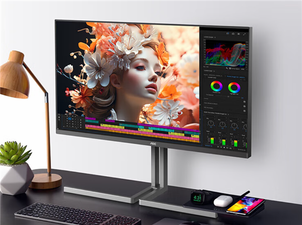 AOC推出专业显示器K27U3:通过工业级校色软件认证 支持3D LUT校准