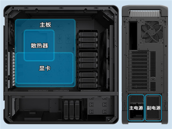 10999元 银昕工作站机箱ALTA T2上市:12个3.5英寸硬盘位 双电源设计