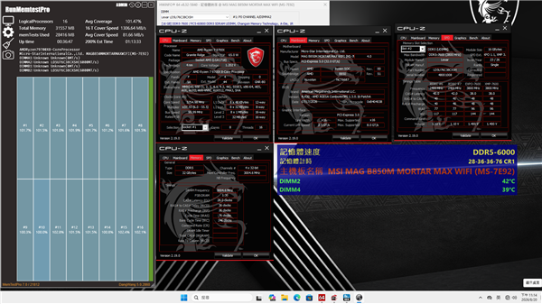 微星迫击炮立头功!雷克沙长鑫颗粒达成6000MT/s CL28:国产内存打出最强反击