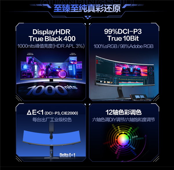 6999元!AOC爱攻7霸天MAX曲面带鱼屏发售:49英寸OLED+240Hz