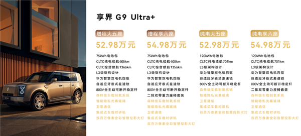 鸿蒙智行首款硬派SUV 享界G9正式上市：42.98万起