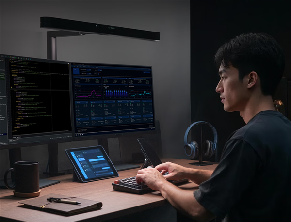 1999元 明基推出ScreenBar Max双屏全景灯：专为双显示器场景设计