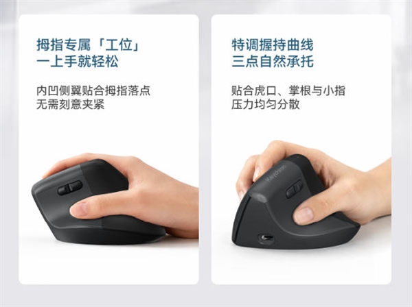 鼠标手福音！Keychron垂直鼠标开售：249元