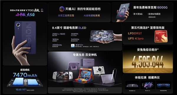 4999元起!联想拯救者Y700无极发布:系列首款5G平板、8.4英寸OLED屏