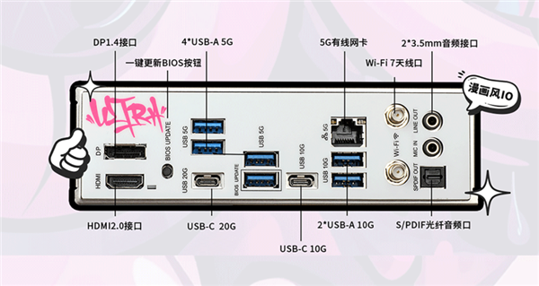支持DDR5-8800+频率！七彩虹Z890M ULTRA发售：嘻哈涂鸦风 售1599元