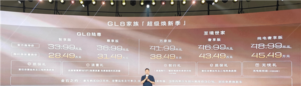 比指导价便宜5.5万！别克GL8家族焕新价公布：陆尊限时28.49万起 
