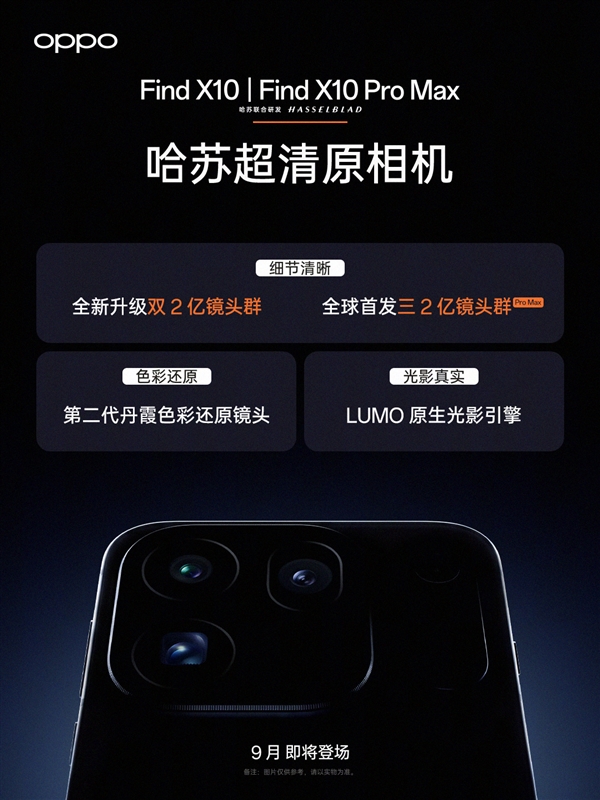 OPPO Find X10 Pro Max全球首发三颗2亿镜头群!2026年所有Pro Max最强影像