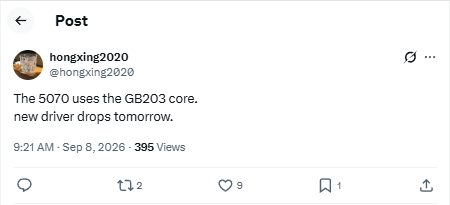 买卡变抽奖!RTX 5070混入GB203版:规格不变内核升级