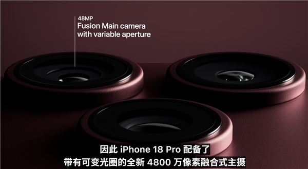 iPhone 18 Pro/Pro Max正式发布：首发2nm A20 Pro 主摄首次支持可变光圈