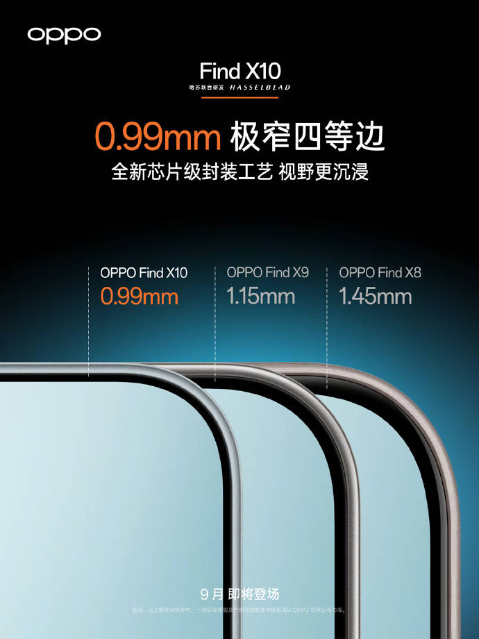 芯片级封装技术加持，OPPO Find X10屏幕边框首次做到1mm以内