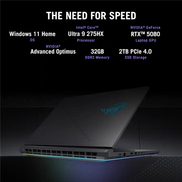 直降4026元！华硕18英寸ROG游戏本跳水：RTX 5080+32GB内存