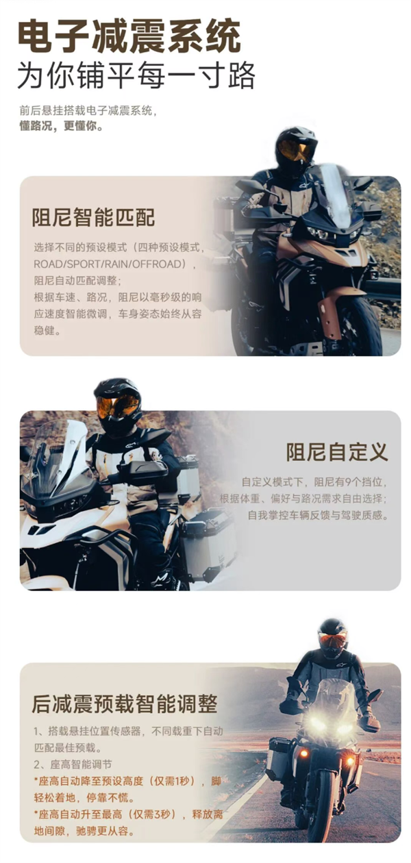 4.68万起摩旅利器 张雪首款ADV摩托820X发布：告别“古法骑车”