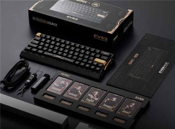 IQUNIX推出EDG联名款EV63磁轴键盘:定制EDG金属纪念键帽 8kHz轮询率