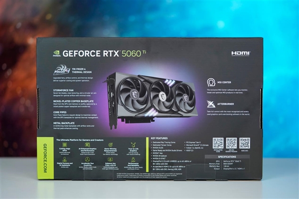 2K游戏新主力!微星RTX 5060 Ti 8G GAMING TRIO OC显卡图赏
