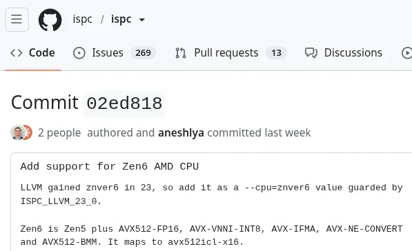 英特尔给AMD送温暖！ISPC 1.32发布：连Zen 6都支持了