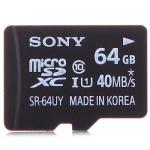 SONY索尼 64G TF(MicroSDXC ) UHS-1 高速存储卡(Class10)