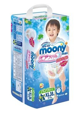 moony 尤妮佳 男婴用拉拉裤 XL38片*2包