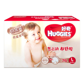 HUGGIES 好奇 铂金装 婴儿纸尿裤 L76片