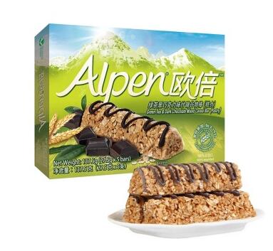 Alpen 欧倍 绿茶黑巧克力味什锦谷物棒 27.5g*5条