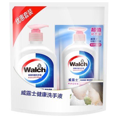 walch 威露士 健康抑菌洗手液 倍护滋润型 525ml + 补充装 250ml